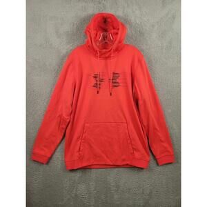 Under Armour Mens Fleece Spectrum Hoodie Sweatshirt Orange 2XL Coldgear.